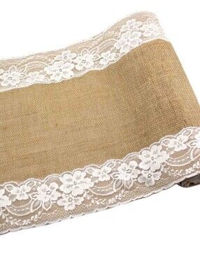 Burlap & Lace Table Runner
